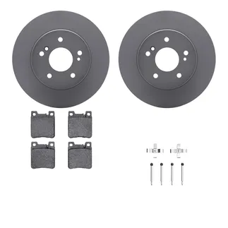 R1 Concepts WDTH1-63022 Brake Rotors - Carbon Coated W/ Euro Ceramic Pads & Hdw